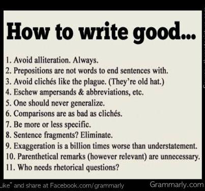 Just For Fun - How To Write Good